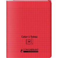 Cahier avec rabats 96 pages seyes, format 24 x 32 cm Polypropylène - Rouge - Image principale
