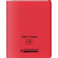 Cahier avec rabats 48 pages Seyes 17x22 cm - Polypropylène rouge - Image principale