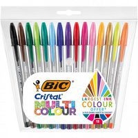 Pochette 15 stylos bille moyenne Bic Cristal Multicouleur - Image principale