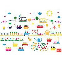 Kit gommettes 4 feuilles affiche à décorer pré-imprimés 70 x 100 cm - Image principale