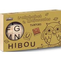 Lot 26 tampons bois alphabet majuscules + 1 encreur double 260 x 35 x 160 mm - Image principale