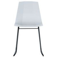 Lot de  2 Chaises Cube pied et coque polypro Blanc - Image principale