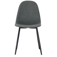 Lot de  2 Chaises Must pied Noir assise tissu polyester Gris - Image principale