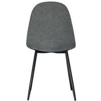 Lot de  2 Chaises Must pied Noir assise tissu polyester Gris - Image 4