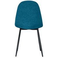 Lot de  2 Chaises Must pied Noir assise tissu polyester Bleu - Image 4