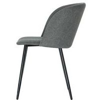 Lot de  2 Fauteuils Must pied Noir assise tissu polyester Gris - Image 2