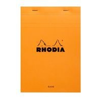 Bloc agrafé orange 80 feuilles unies blanches - Rhodia - Image principale