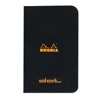 Carnet piqué noir dot 7,5 x 12 cm 48p non détachables 80g - Image principale
