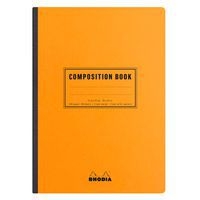Carnet dos toilé composition book orange A5 ligné+marge - Image principale