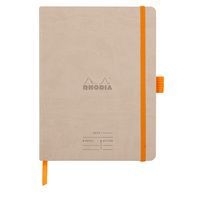 Carnet meeting beige A5+ 160 pages élastique + porte-stylo - Image principale