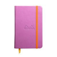 Rhodiarama carnet rigide 9x14 cm lilas ligné avec élastique - Image principale
