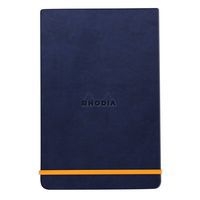Rhodiarama Webnotepad rigide bleu nuit A5 ligné + élastique - Image principale