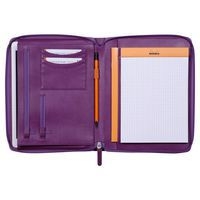 Petit conférencier violet pour bloc ou carnet format A5 - Image principale