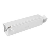 Trousse plumier blanc simili cuir italien 23x5x5 cm - Image principale