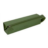 Trousse plumier sauge simili cuir italien 23x5x5 cm - Image principale