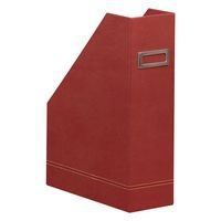 Porte-revues simili cuir italien 10 x 25 x 31 cm nacarat - Image principale