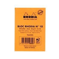 Bloc agrafé orange N 10 5,2x7,5 cm 80 feuillets 80g - Image 2