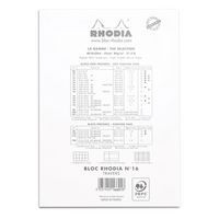 Bloc agrafé blanc N 16 14,8x21 cm 80 feuillets 80g - Image 2
