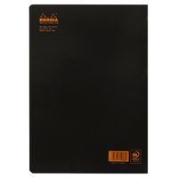 Cahier noir piqué ligné 21x29,7 cm 96 pages non détachables 80g - Image 2