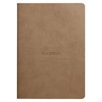 Cahier rhodiarama piqûre textile taupe A5 64 pages dot 90 g - Image 2
