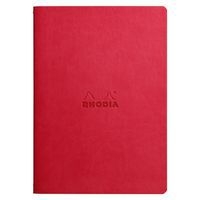 Cahier rhodiarama piqûre textile coquelicot A5 64pages ligné - Image 2