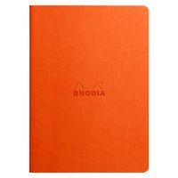 Cahier rhodiarama piqûre textile tangerine A5 64 pages ligné - Image 2