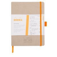 Carnet meeting beige A5+ 160 pages élastique + porte-stylo - Image 3