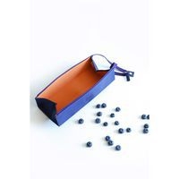 Trousse plumier saphir simili cuir italien 23x5x5 cm - Image 6