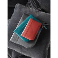 Pochette zippée en simili cuir italien taille M titane - Image 4