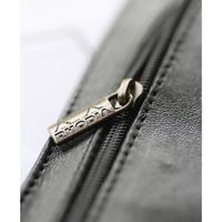 Rhodia noir trousse plate cuir véritable 22x8,5 cm - Image 5