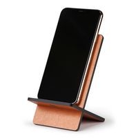 Support pour téléphone mobile en simili cuir italien cuivre - Image 3