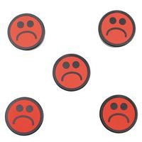 5 magnets smiley rouge 35mm rouge - Image 5