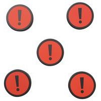 Lot de 5 aimantsean Management Attention Rouge - Image 6