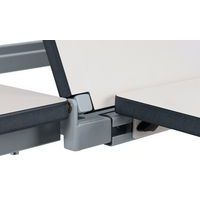 Glissière avec accoudoirs coulissants pour table Demeter - gris 9006 - Image principale