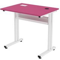 Poste écran Mini fixe mélaminé avec boitier recharge - Image principale