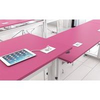 Poste écran posé Mini réglable mélaminé PMR - Image 2