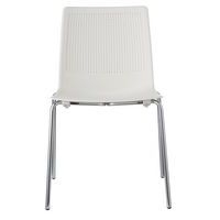 Lot de 2 chaises PERFY 4 pieds chromés coque polypro Blanc - Image 2