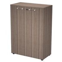 Armoire Basse 2 Portes Battantes Guido hauteur 126 cm Noyer - Image principale
