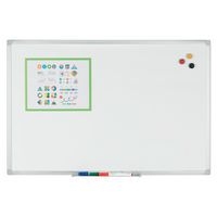 Tableau simple émaillé blanc cadre acier - 45 x 60 cm - Image 7