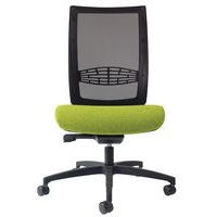 Chaise de bureau KIO dos Résille Noir assise Vert - Image principale