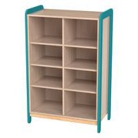 Meuble 2 colonnes 8 niches Lili hauteur 137 cm coloris bleu turquoise - Image principale