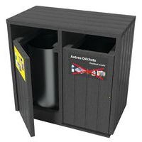 Poubelle Equilibre double tri sac ou bac plastique recyclé Espace Urbain - Image principale