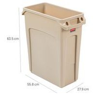 Collecteur Slim Jim avec conduits d'aération 60 L Rubbermaid - Image 6