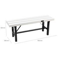 Banc pvc blanc - À monter - Manutan Expert - Image 4