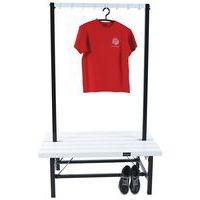 Banc double patère PVC blanc - À monter - Manutan - Image 2