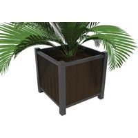 Jardinière Elégance 93 x 91 cm marron - pieds laqués anthracite 7016 - Image principale