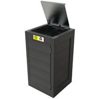 Poubelle Canopée tri - 2 x 60 L - avec trappe - grise - Image principale