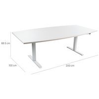 Table réglable en hauteur forme tonneau Oréa 1 moteur - Manutan Expert - Image 7