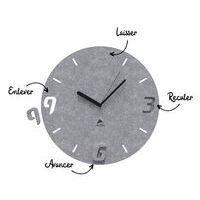 Horloge murale en matériaux PET 100% recyclé Ø 30 cm Gris - Image 2