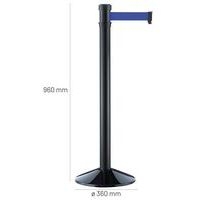 Poteau de balisage Noir à sangle de 2 m Bleu - Image 4
